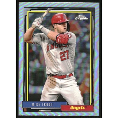2021 Topps Update '92 Topps Redux Chrome #TC923 Mike Trout