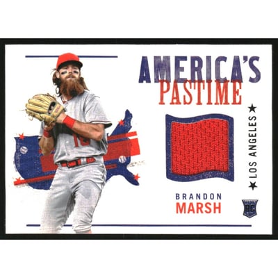 2022 Panini Chronicles America's Pastime Swatches #1 Brandon Marsh