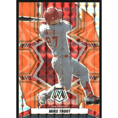 2022 Panini Mosaic Mosaic Reactive Orange #98 Mike Trout