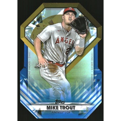 2022 Topps Diamond Greats Die Cuts Blue #DGDC1 Mike Trout