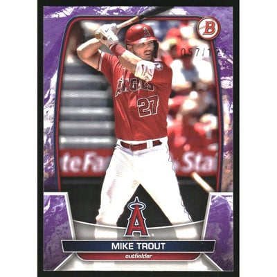 2023 Bowman Purple Pattern #89 Mike Trout