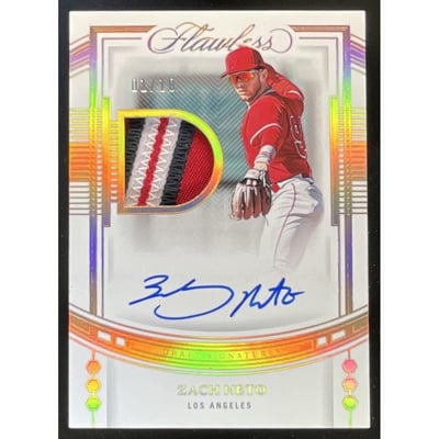 2023 Panini Flawless Draft Patch Gold #DPA-ZN Zach Neto RC Auto /10