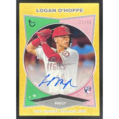 2023 Topps Brooklyn Collection Autographs Gold #ACLO Logan O'Hoppe /50