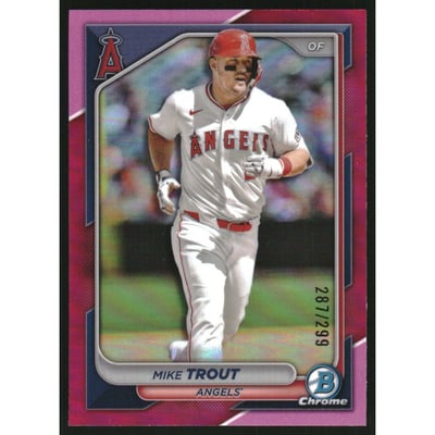 2024 Bowman Chrome Fuchsia Refractors #82 Mike Trout