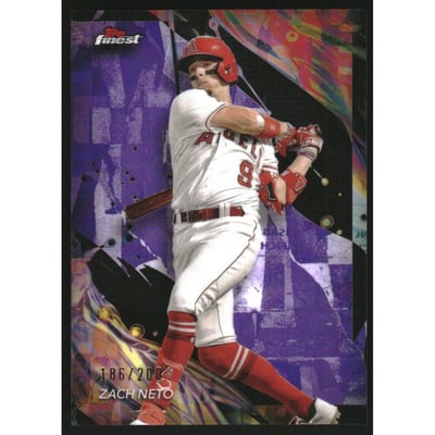 2024 Finest Purple Refractors #137 Zach Neto