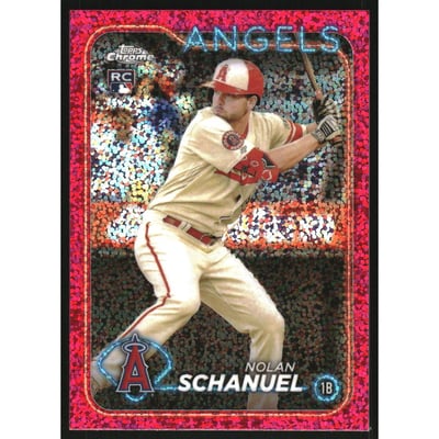 2024 Topps Chrome Magenta Speckle Refractors #274 Nolan Schanuel