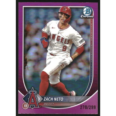 2025 Bowman Chrome Fuchsia Refractors #55 Zach Neto