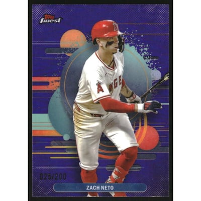 2025 Finest Purple Refractors #166 Zach Neto