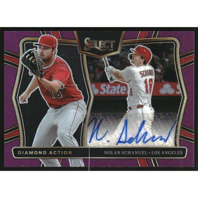 2025 Select Diamond Action Signatures Purple Prizms #12 Nolan Schanuel