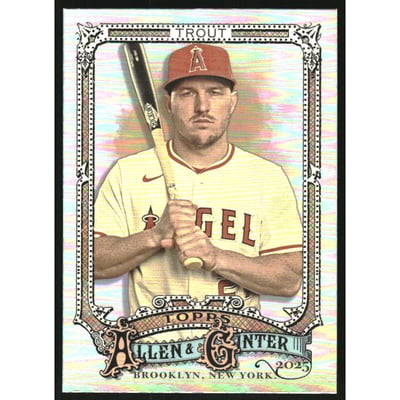 2025 Topps Allen and Ginter Silver Portrait #100 Mike Trout