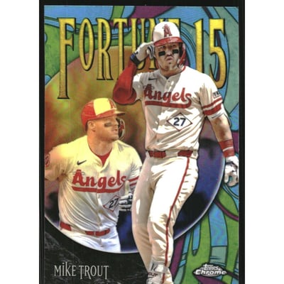 2025 Topps Chrome Update Fortune 15 #F153 Mike Trout
