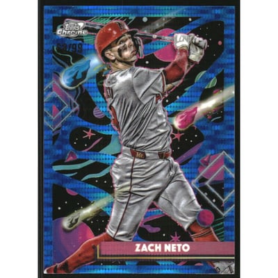 2025 Topps Cosmic Chrome Blue Moon Refractors #113 Zach Neto