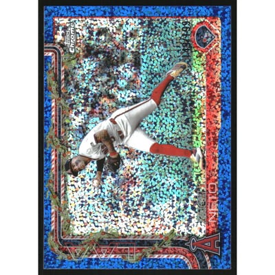 2025 Topps Holiday Chrome Blue Sparkle Refractors #HC149 Zach Neto