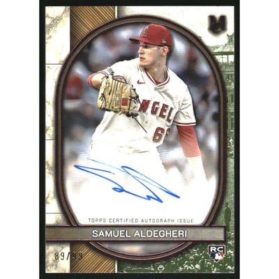 2025 Topps Museum Collection Archival Autographs Pink Sapphire #AASA Samuel Aldegheri