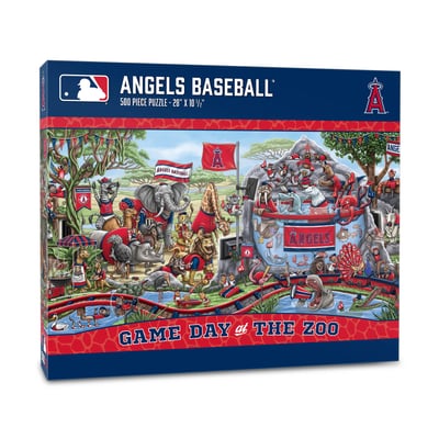 Los Angeles Angels IDNA 10.5" x 28" Game Day at the Zoo 500-Piece Puzzle
