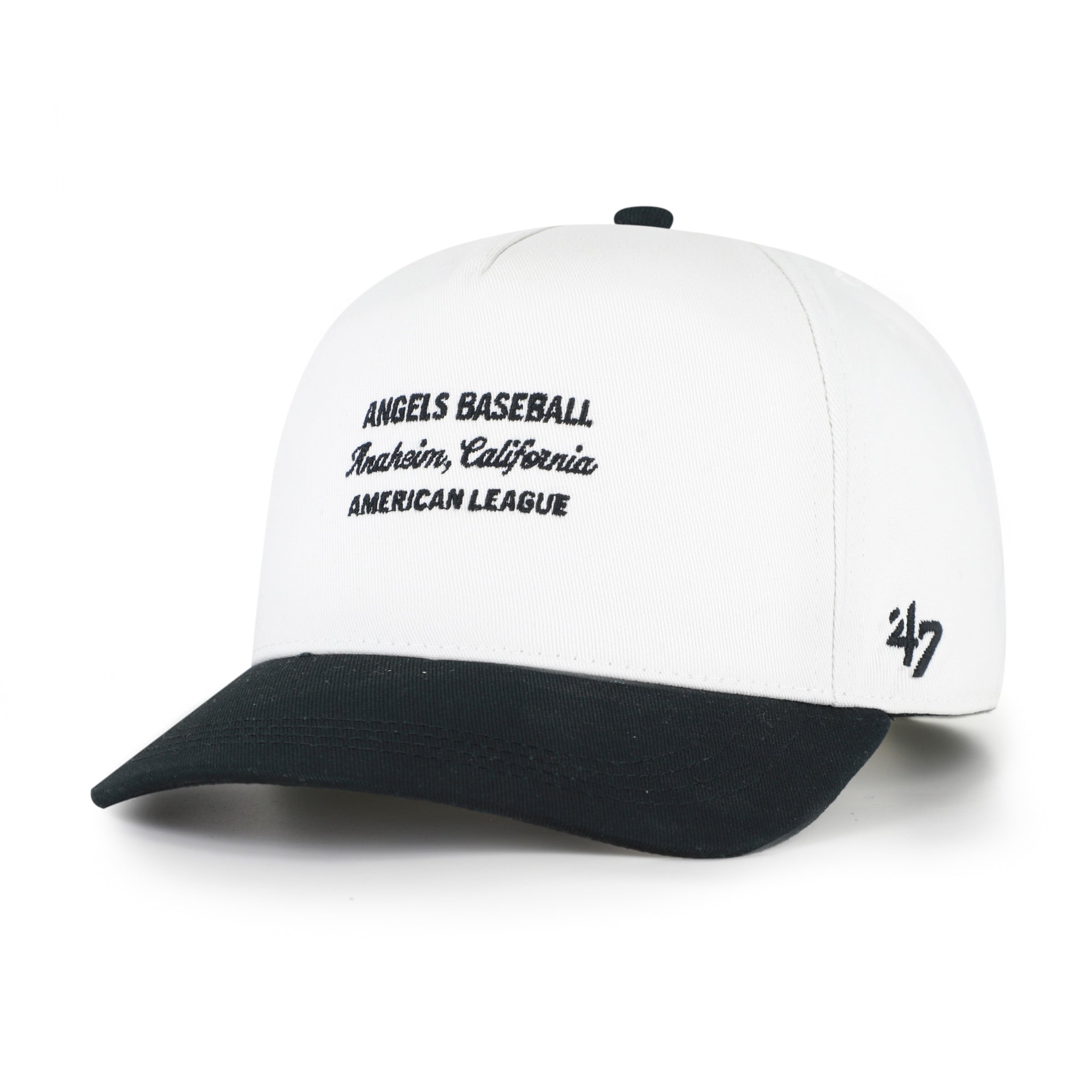 Men's '47 White/Black Los Angeles Angels Contemporary Two-Tone Hitch Adjustable Hat