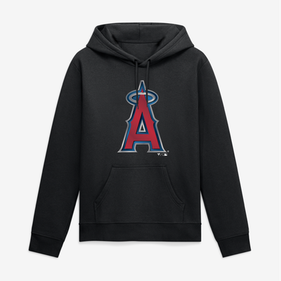 Los Angeles Angels Big & Tall Metallic Mascot Hoodie - Black