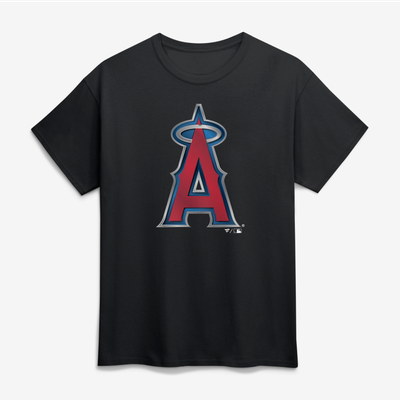 Los Angeles Angels Big & Tall Metallic Mascot T-Shirt - Black