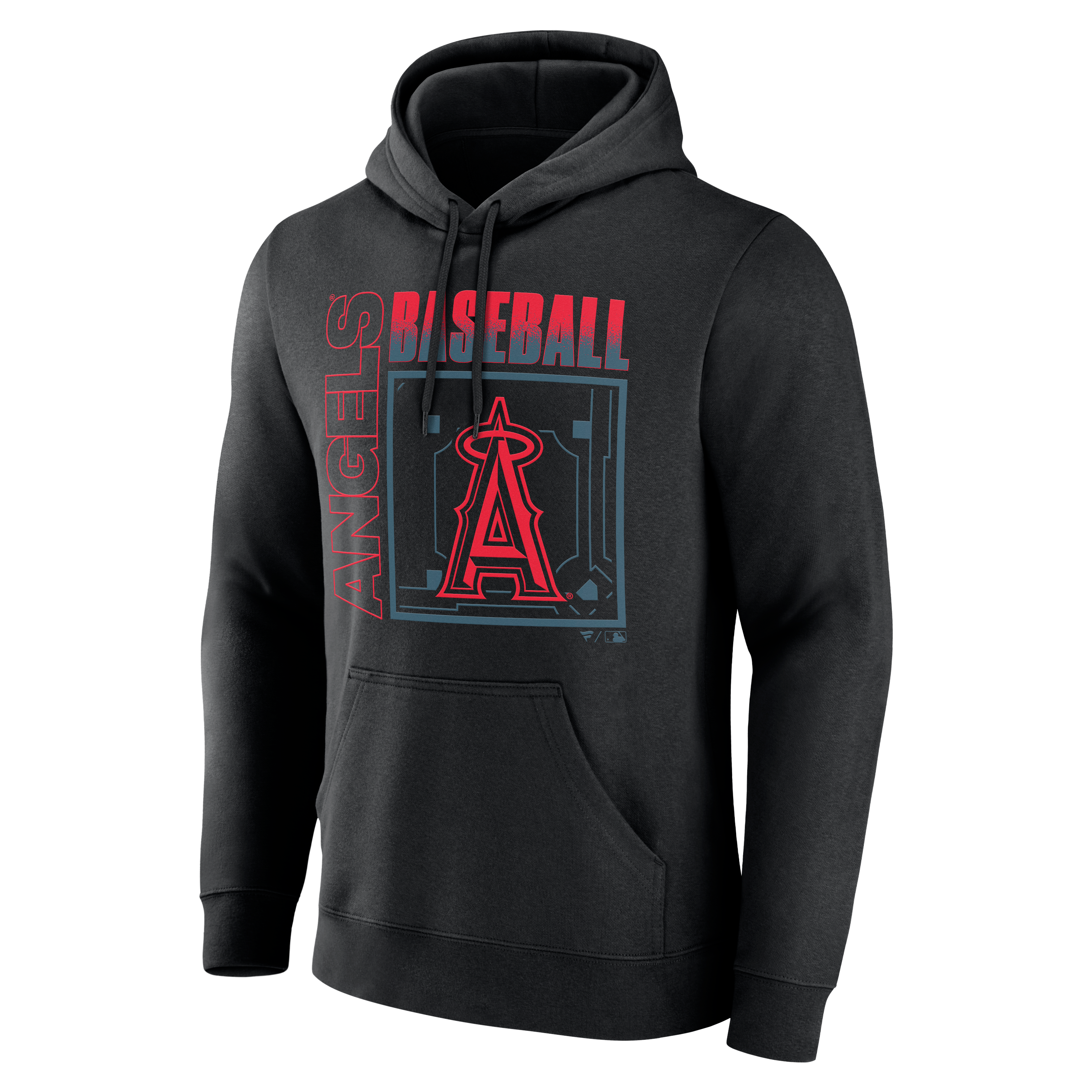 Men's Black Los Angeles Angels Home Field Pop Personalized Name & Number Hoodie