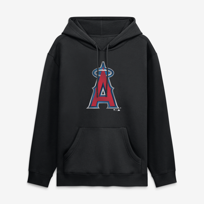 Sweat à capuche noir à l'effigie de la mascotte métallique des Los Angeles Angels.