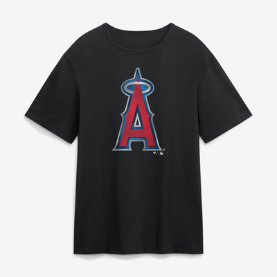 Los Angeles Angels  Metallic Mascot T-Shirt - Black