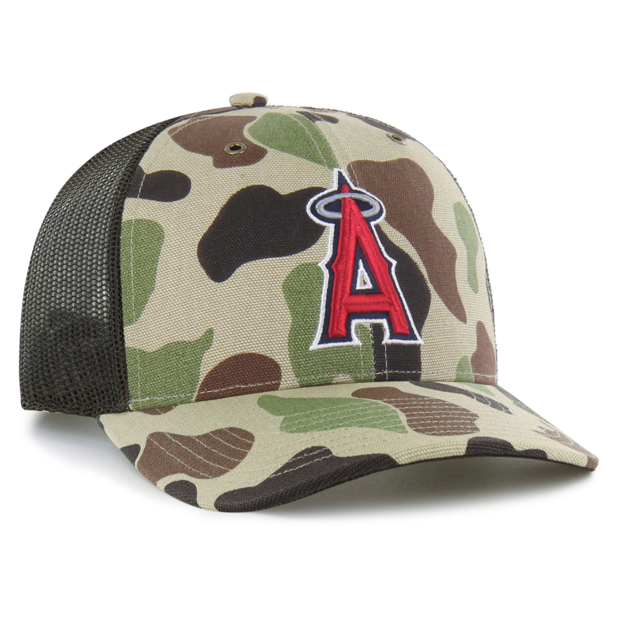 Casquette trucker ajustable Carhartt x '47 Camo Los Angeles Angels Duck pour homme