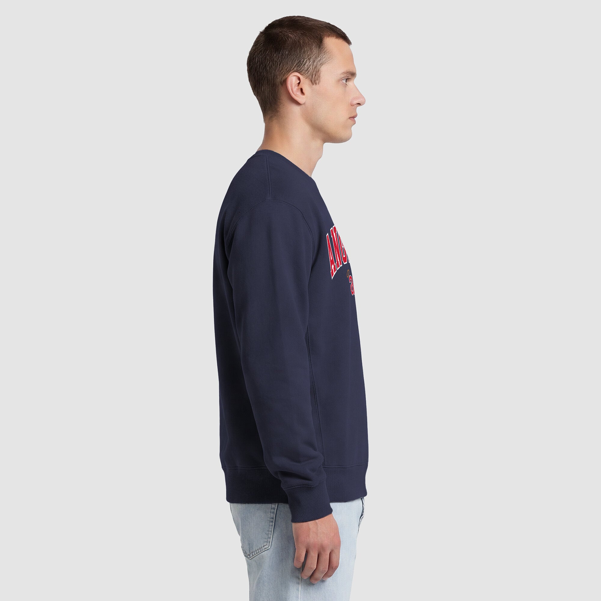 Sweat-shirt polaire à col rond Champion bleu marine Los Angeles Angels pour homme