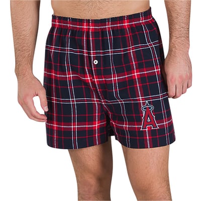 Los Angeles Angels Concepts Sport Ultimate Flannel Boxers - Navy/Red