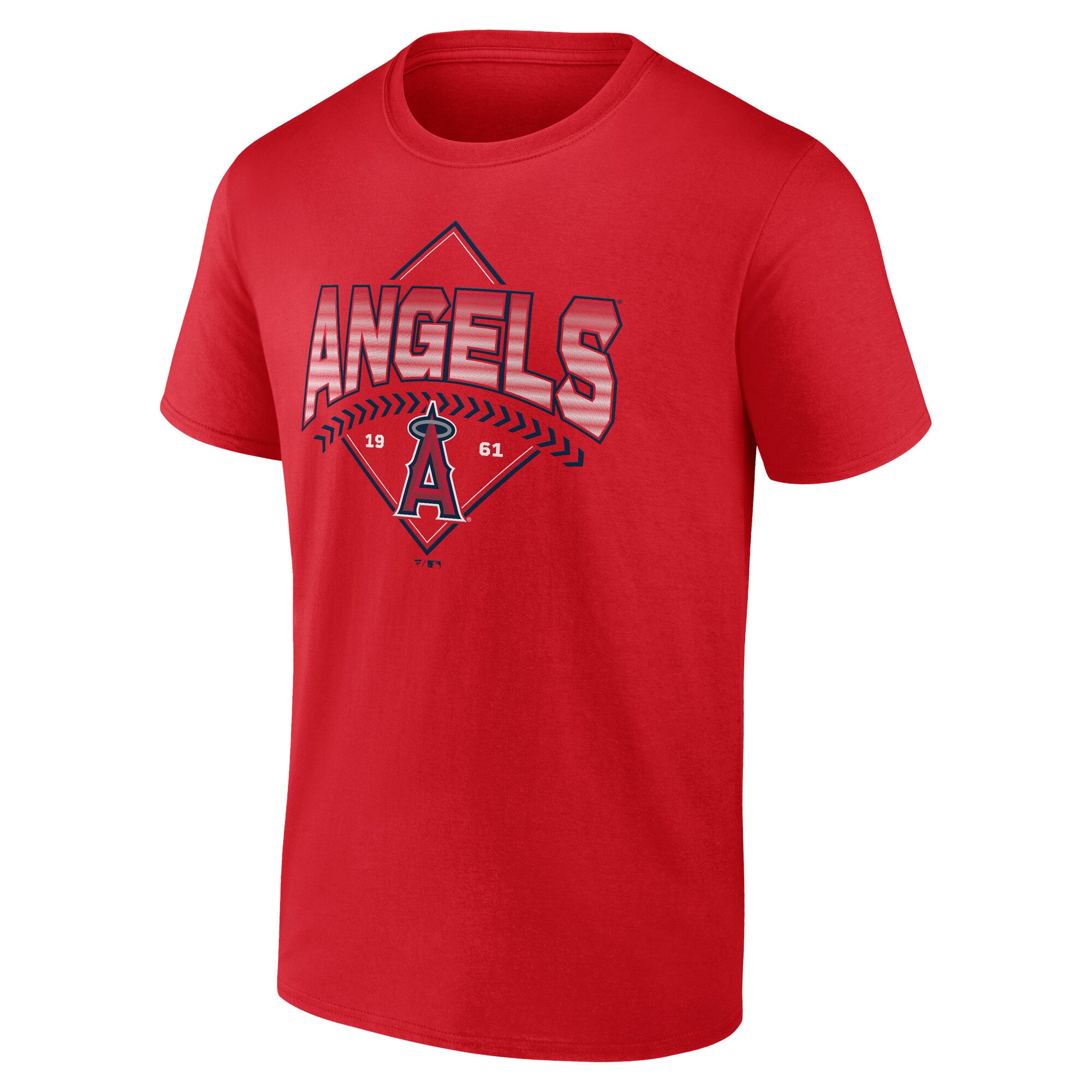 Men's Fanatics Red Los Angeles Angels Ahead the Count T-Shirt