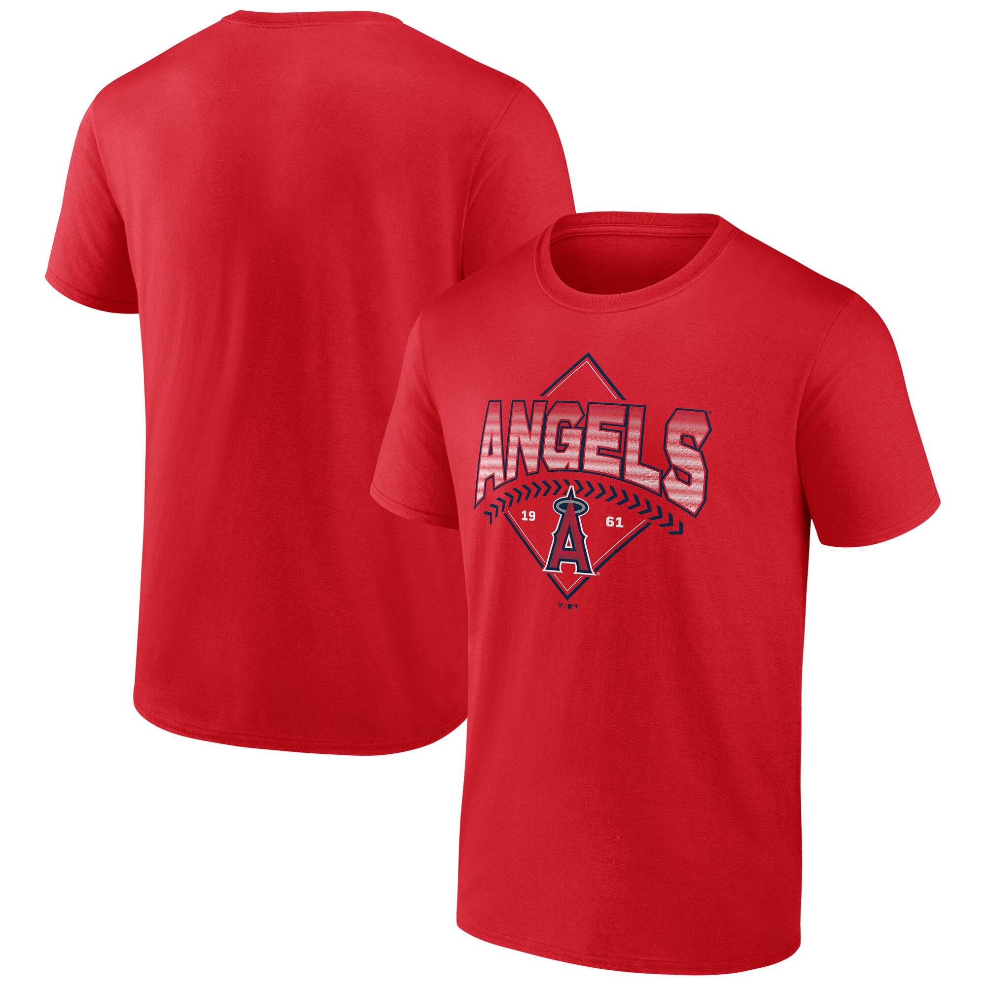 Men's Fanatics Red Los Angeles Angels Ahead the Count T-Shirt