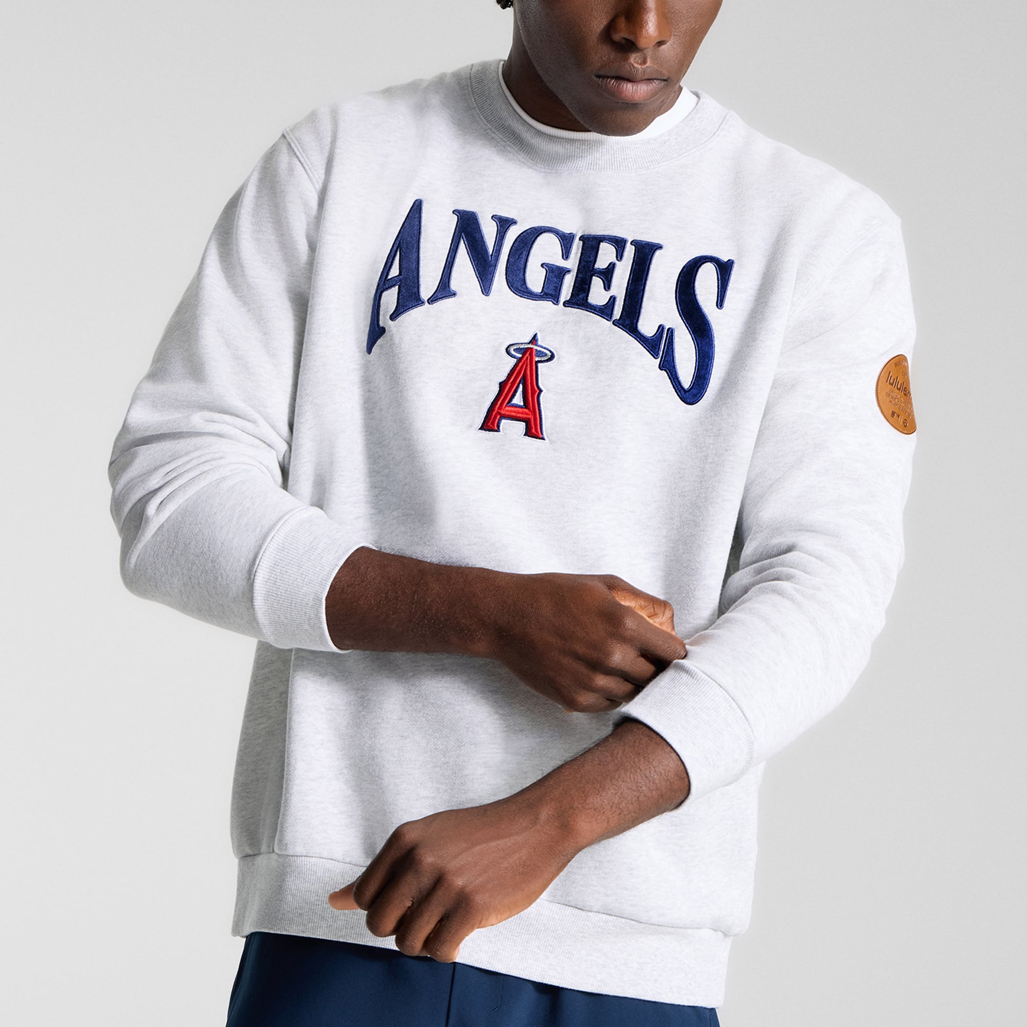 Sweat-shirt Steady State des Los Angeles Angels de lululemon pour homme, couleur gris chiné ultra clair.