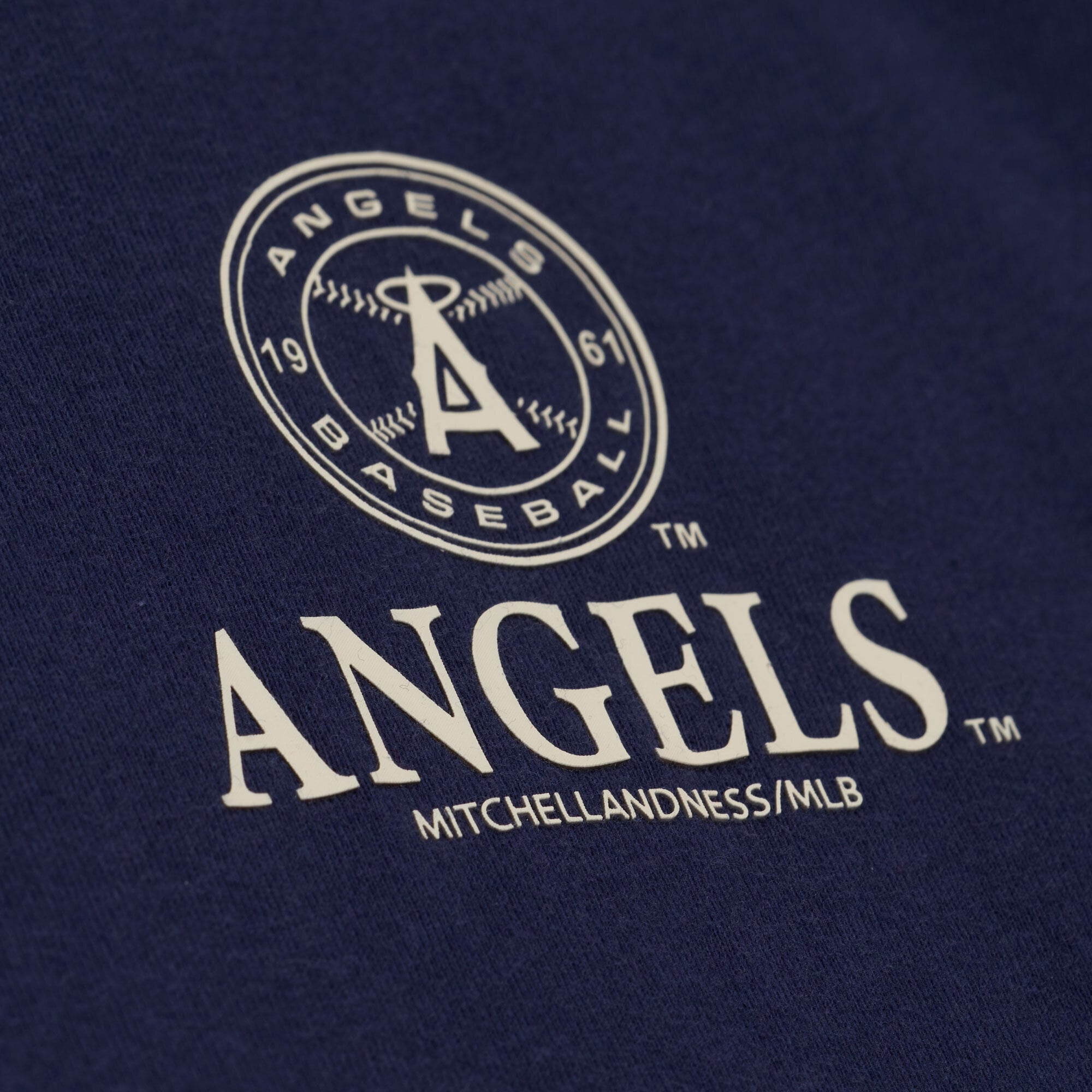 Men's Mitchell & Ness Navy Los Angeles Angels Core Essentials T-Shirt