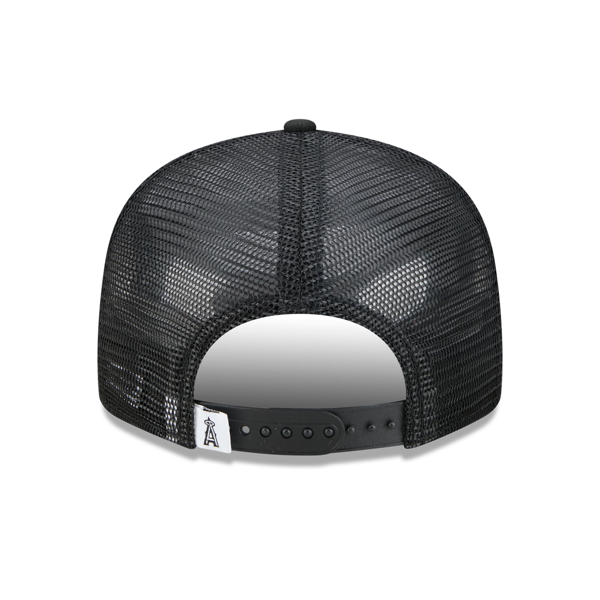 Casquette trucker ajustable New Era 9FIFTY noire Los Angeles Angels pour homme
