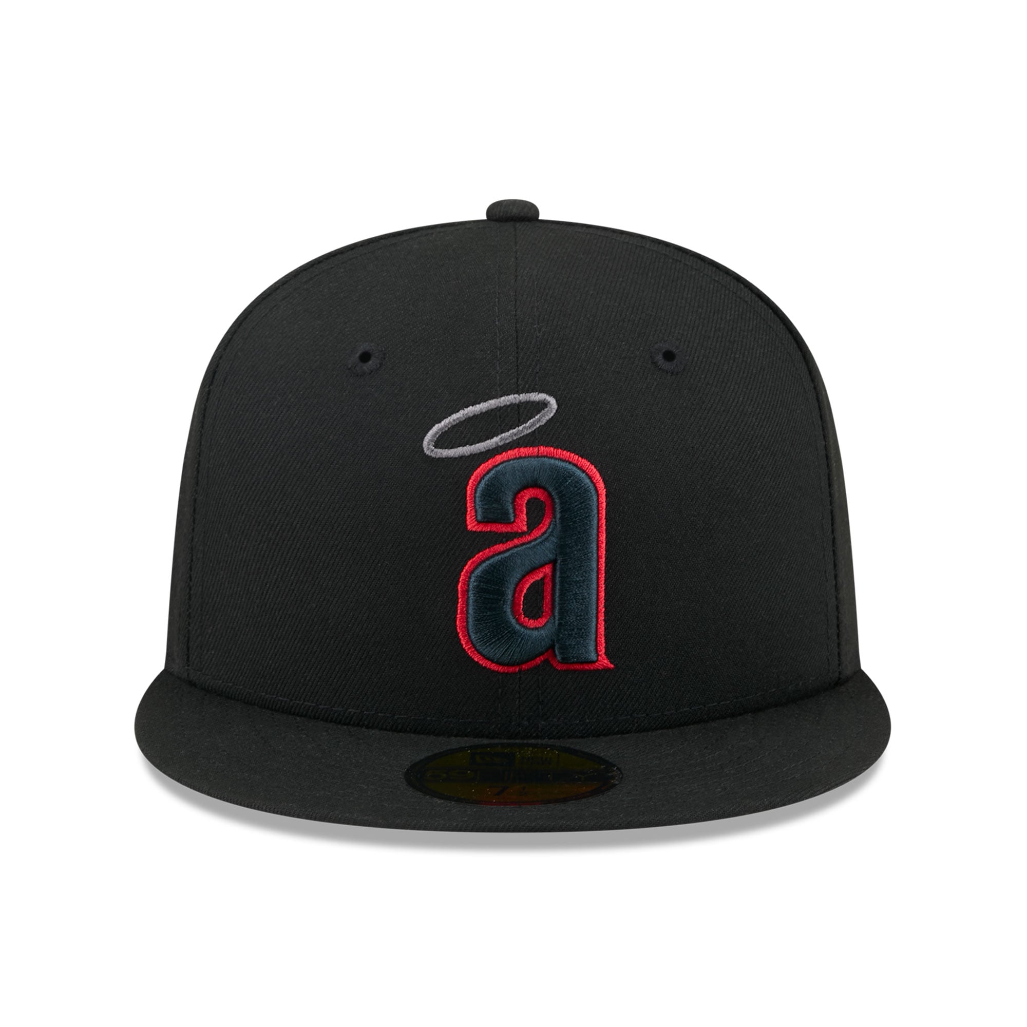Casquette ajustée New Era 59FIFTY pour homme, noire, Los Angeles Angels, color pop