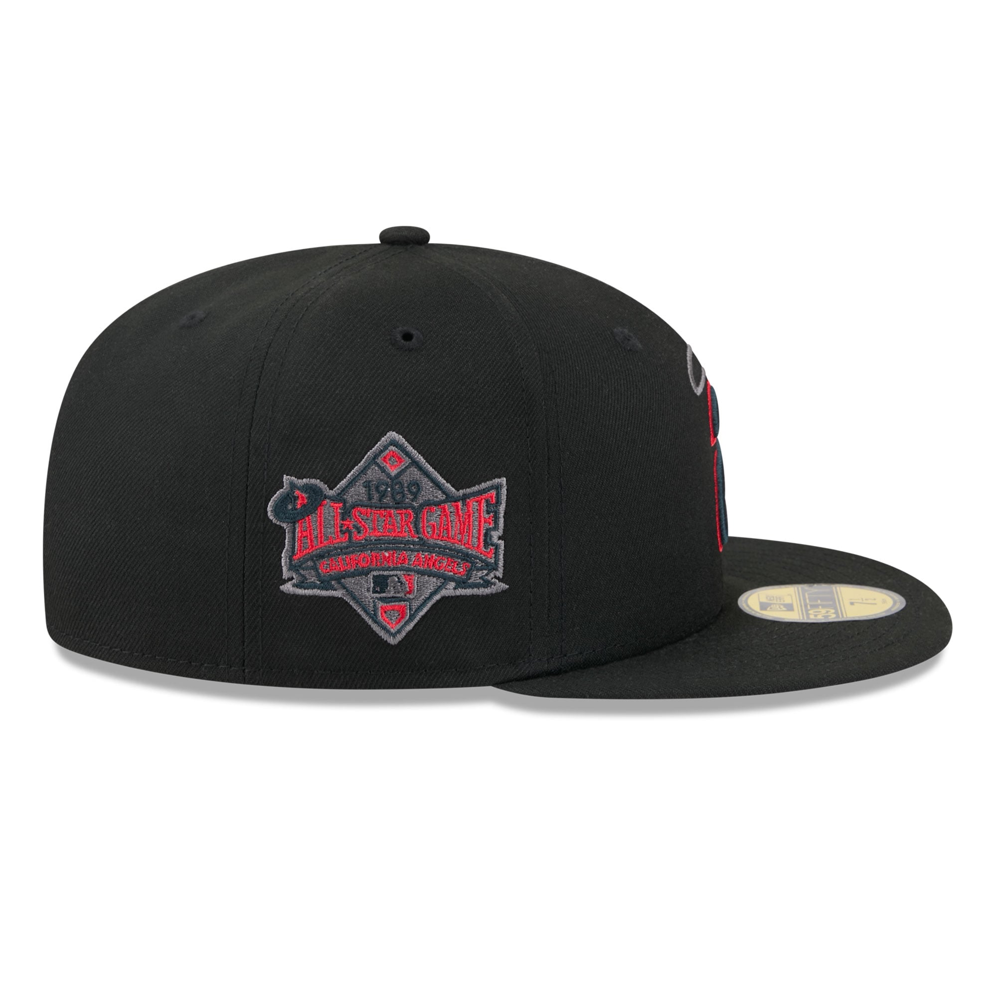 Casquette ajustée New Era 59FIFTY pour homme, noire, Los Angeles Angels, color pop
