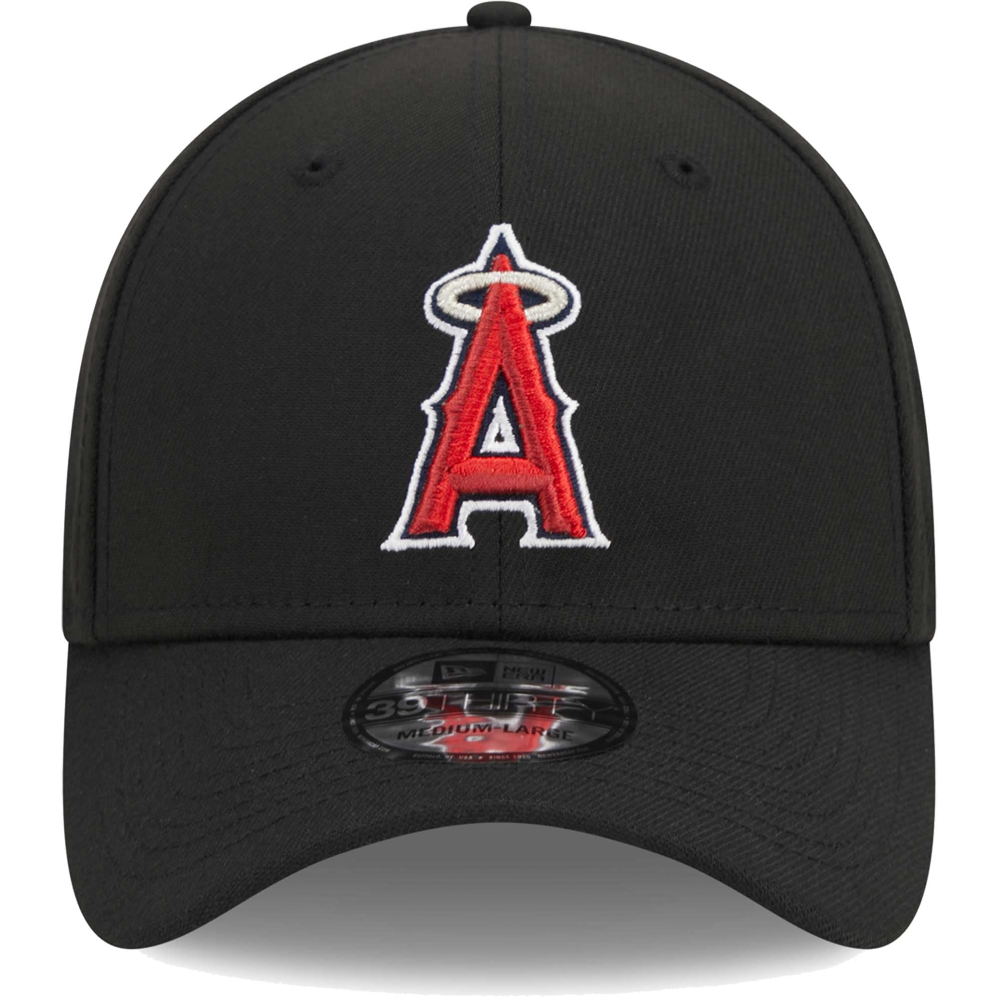 Casquette Flex 39THIRTY Los Angeles Angels Logo New Era noire pour homme