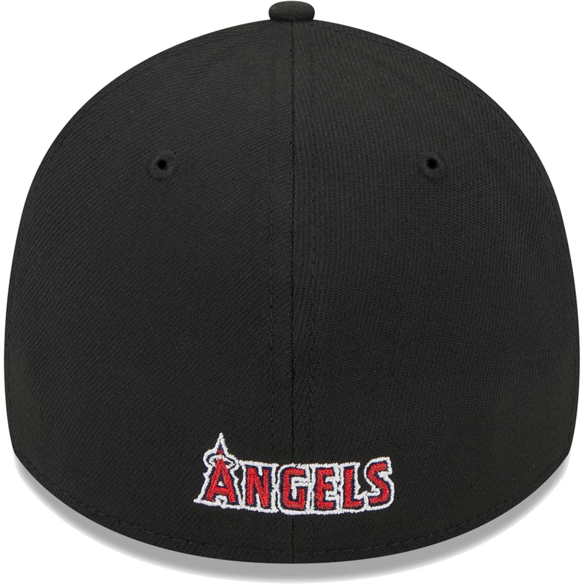 Casquette Flex 39THIRTY Los Angeles Angels Logo New Era noire pour homme