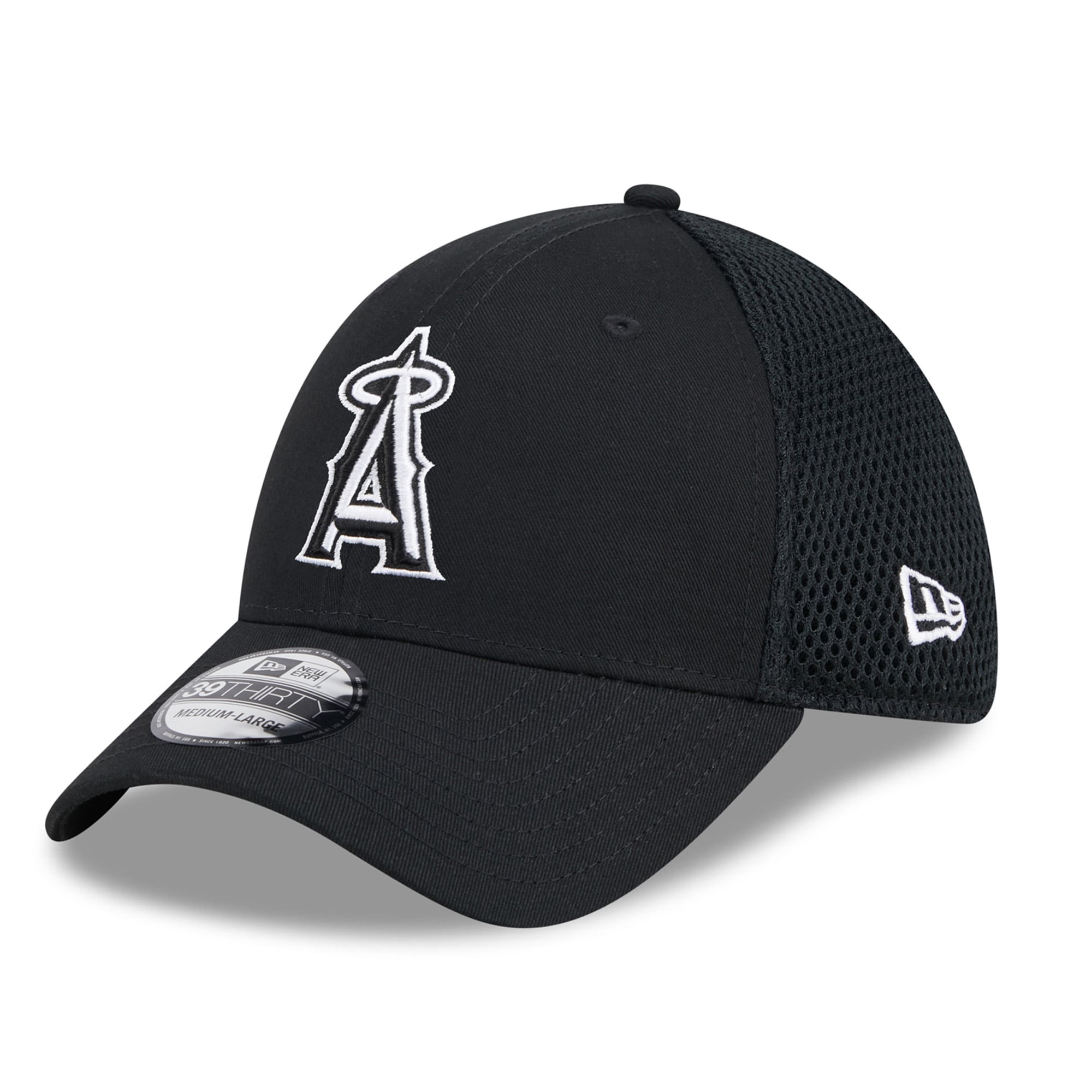 Casquette New Era noire Los Angeles Angels Neo 39THIRTY Flex pour homme