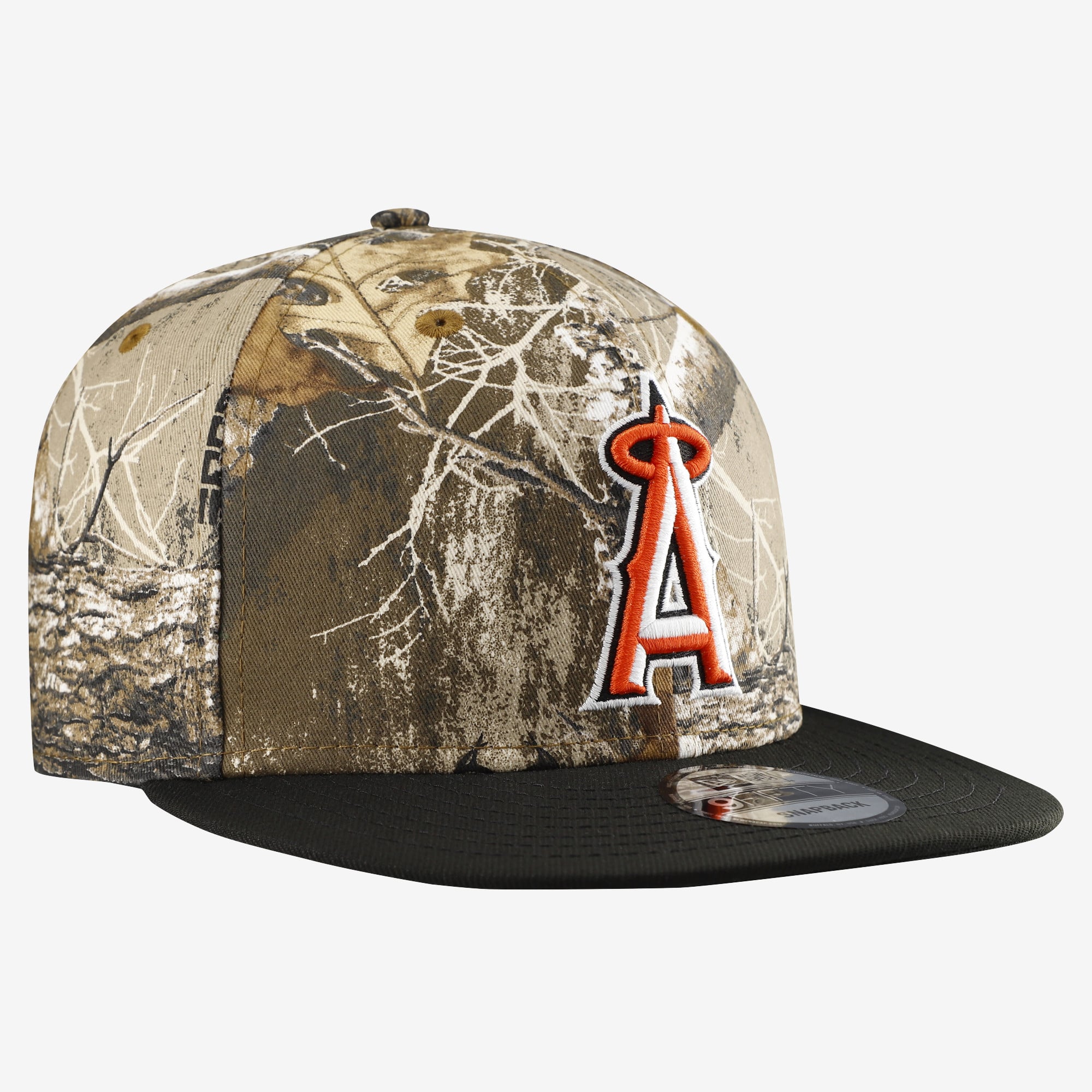 Casquette snapback New Era Camo Los Angeles Angels Realtree Orange Pop 9FIFTY pour homme