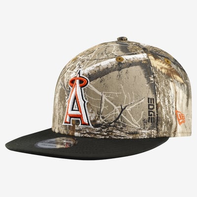 Los Angeles Angels New Era Realtree Orange Pop 9FIFTY Snapback Hat - Camo
