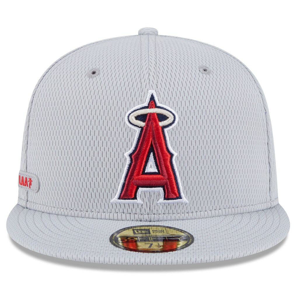Los Angeles Angels New Era 2025 MLB Clubhouse 59FIFTY Fitted Hat - Gray