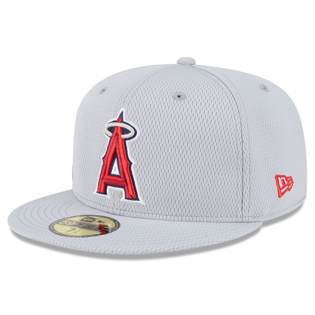 Los Angeles Angels New Era 2025 MLB Clubhouse 59FIFTY Fitted Hat - Gray