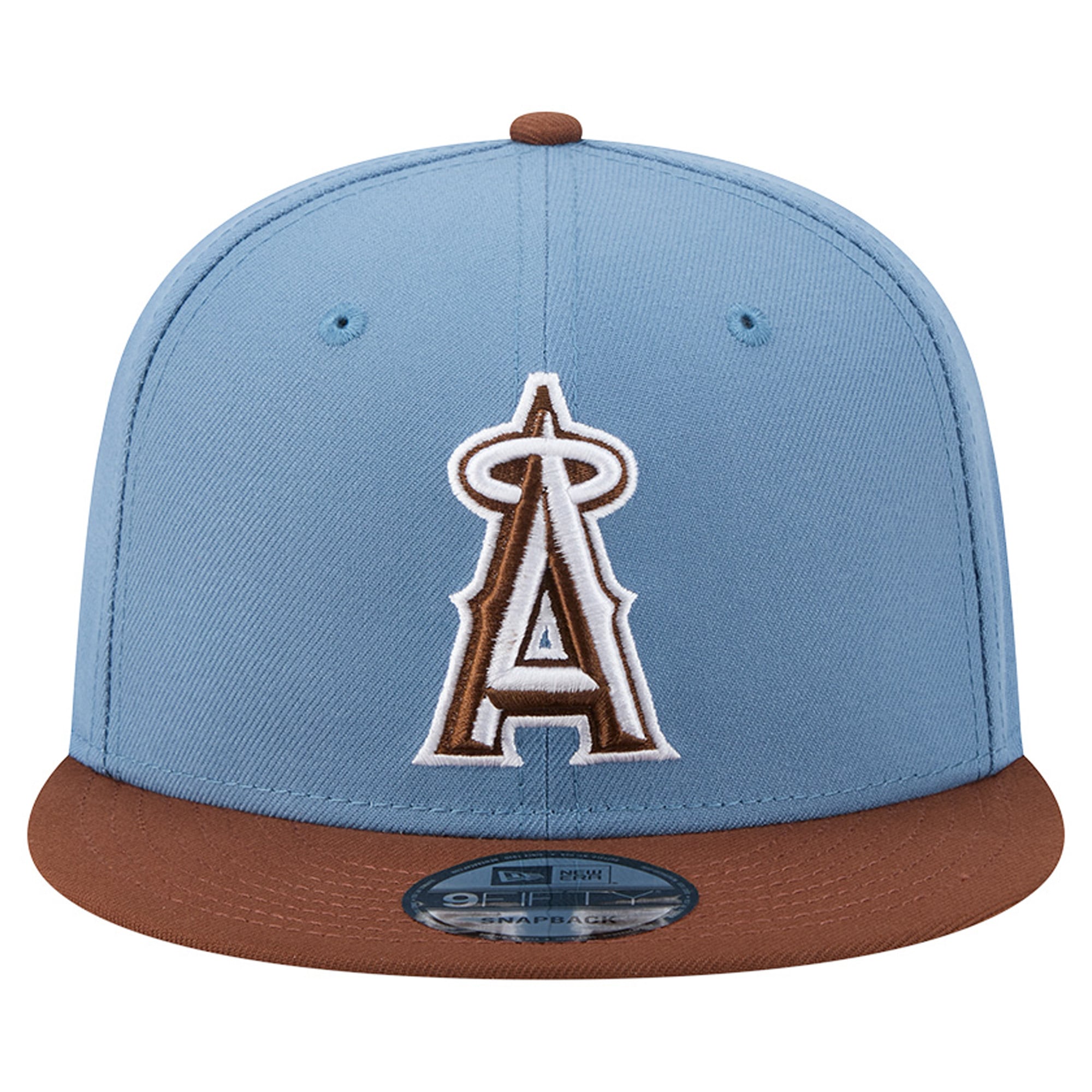 Casquette snapback New Era 9FIFTY pour homme, bleu clair/marron, Los Angeles Angels, coloris 9FIFTY