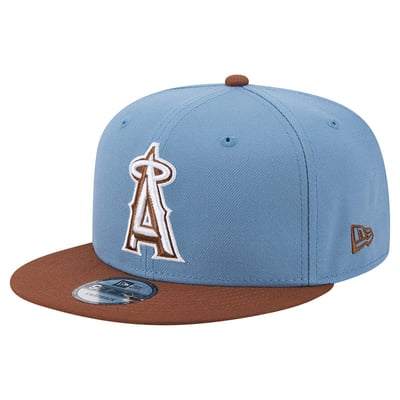 Los Angeles Angels New Era Color Pack 9FIFTY Snapback Hat - Light Blue/Brown