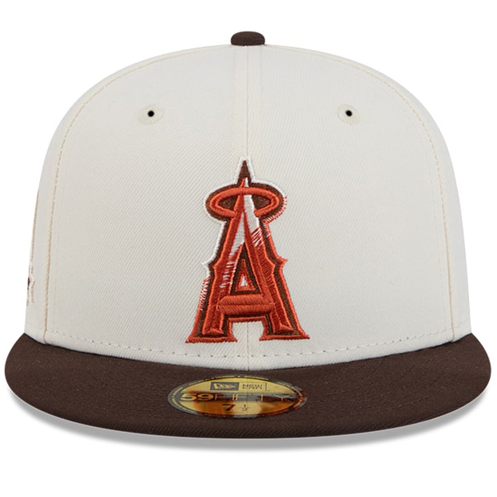 Men's New Era Natural/Brown Los Angeles Angels Pumpkin Spice 59FIFTY Fitted Hat