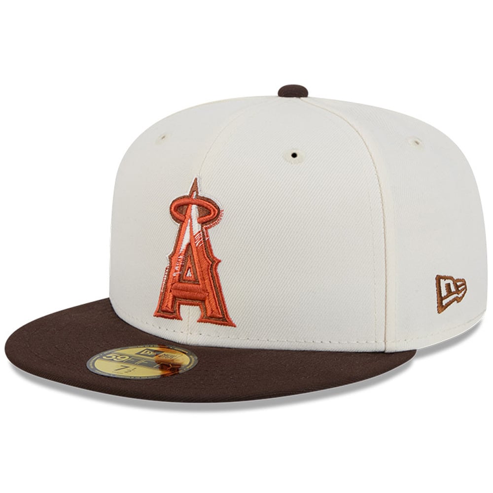 Men's New Era Natural/Brown Los Angeles Angels Pumpkin Spice 59FIFTY Fitted Hat