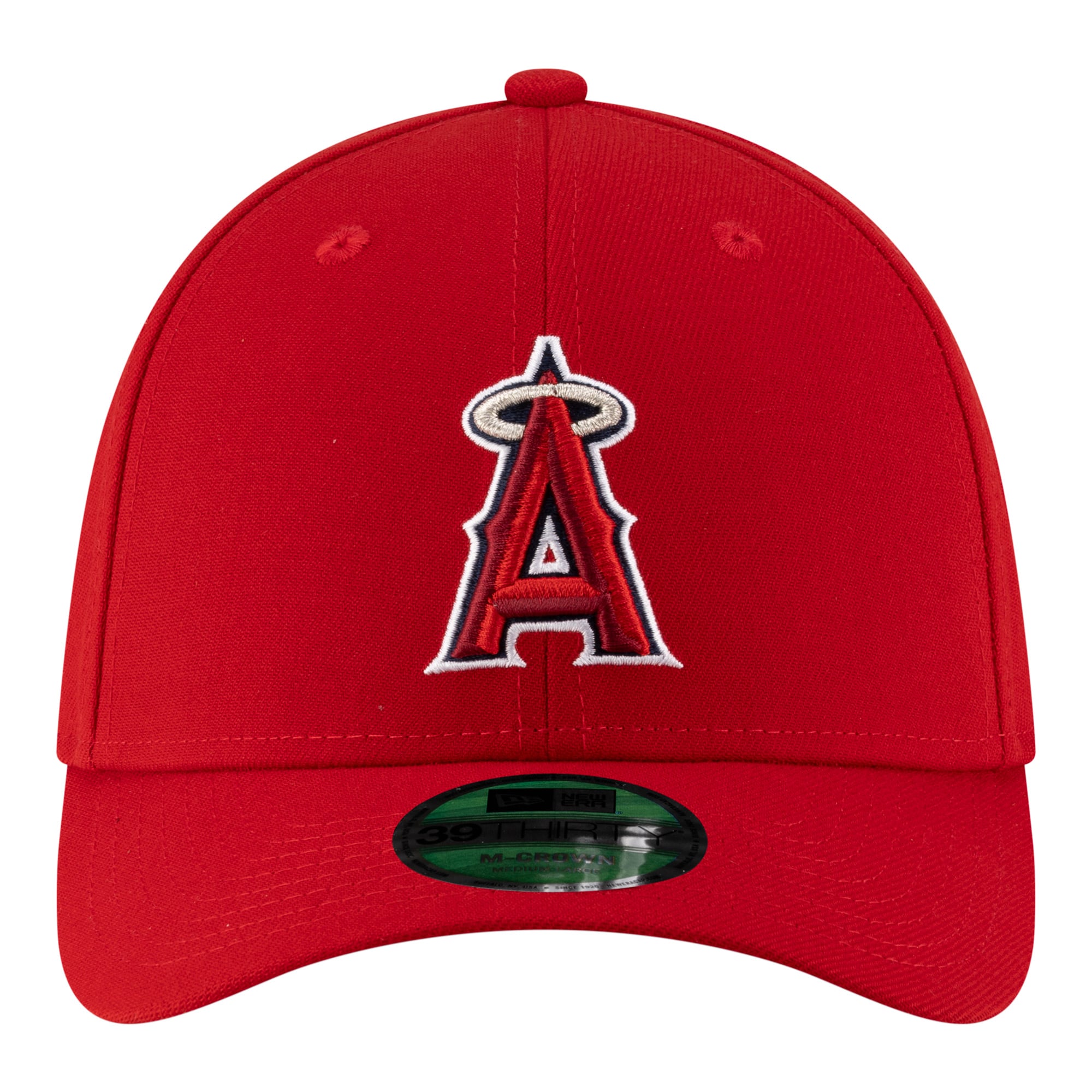Casquette New Era rouge Los Angeles Angels, réplique de joueur 39THIRTY M-Crown Flex pour homme