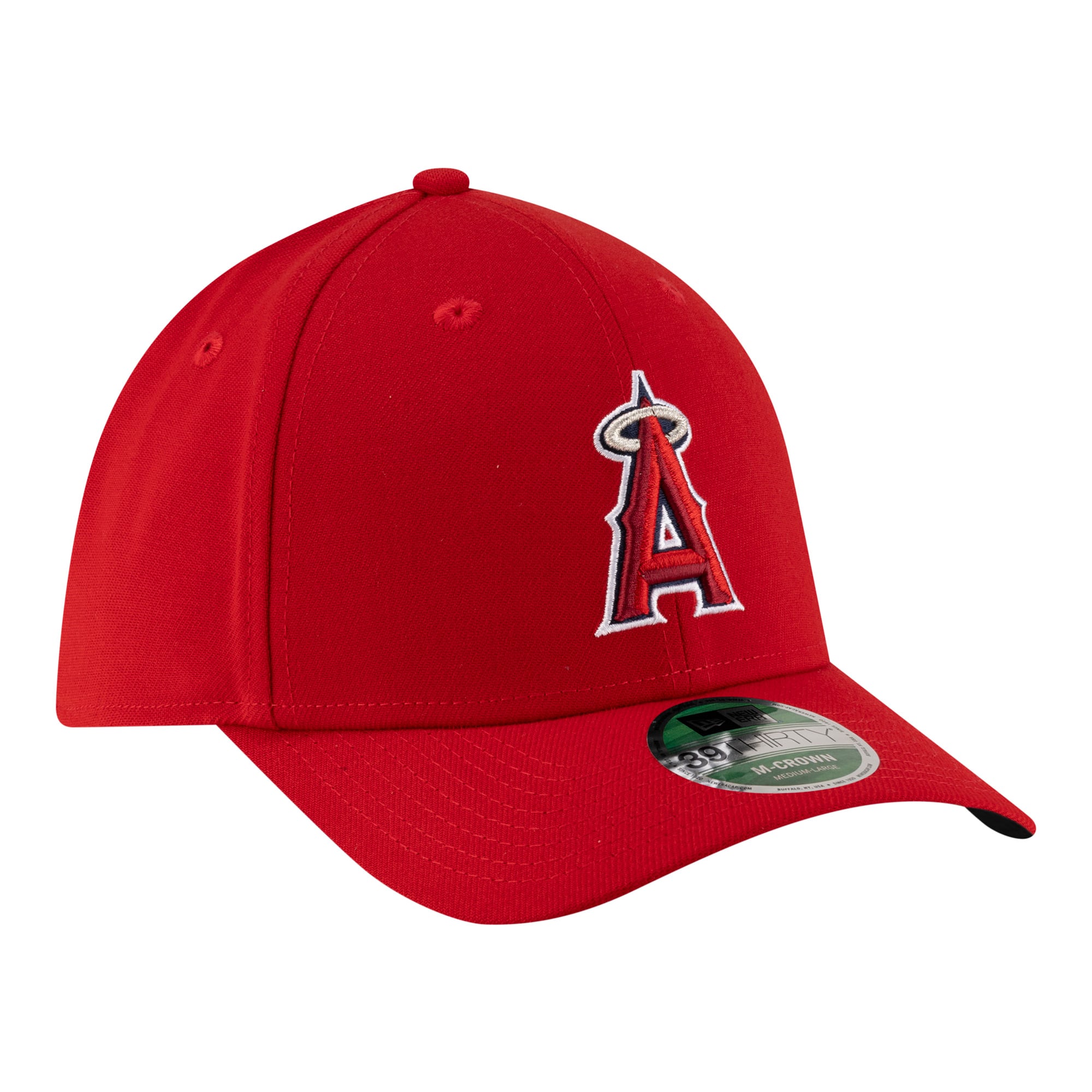 Casquette New Era rouge Los Angeles Angels, réplique de joueur 39THIRTY M-Crown Flex pour homme