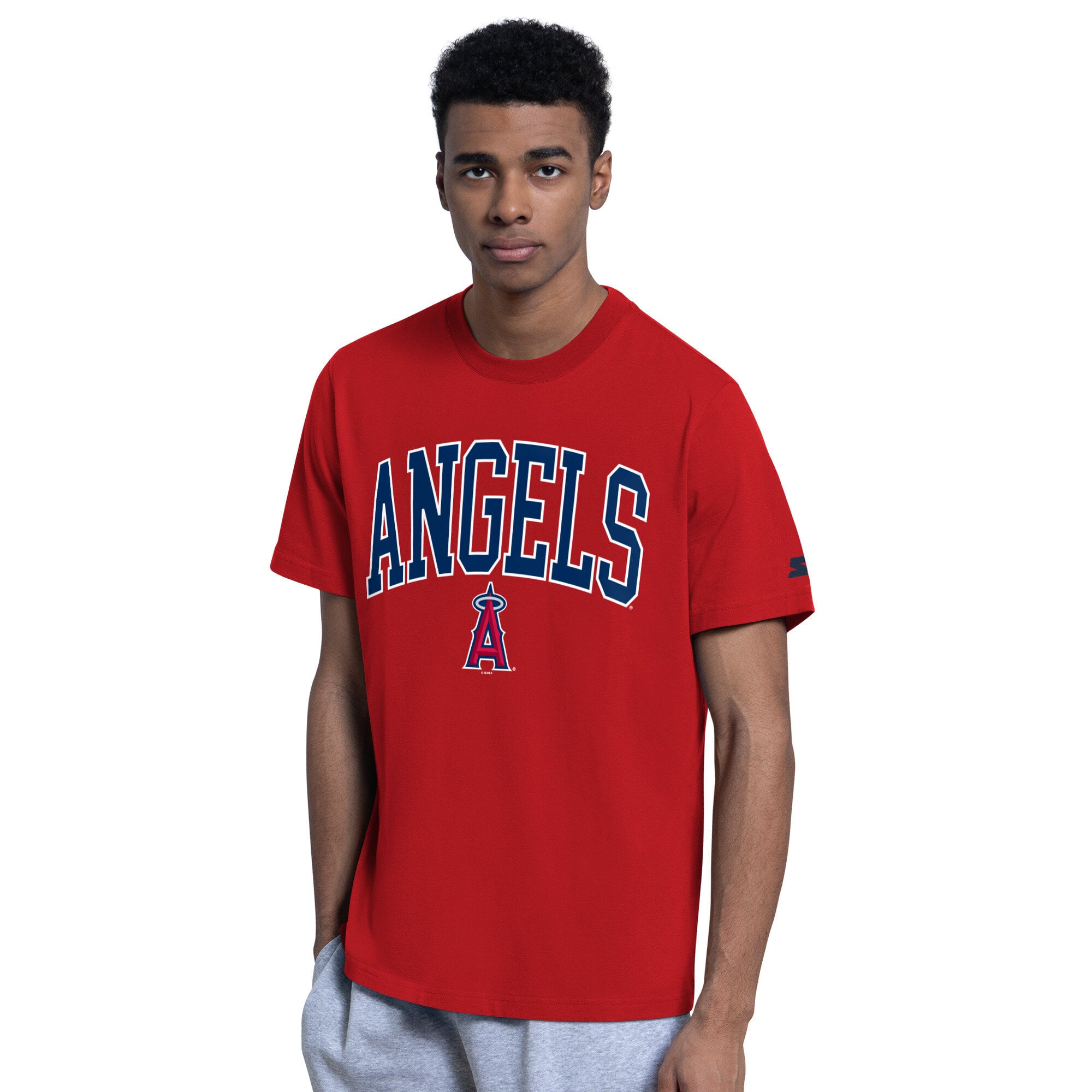 Ensemble sweat à capuche et t-shirt Starter rouge Los Angeles Angels pour homme