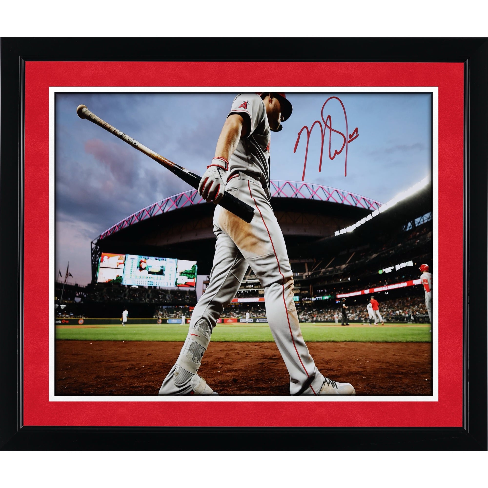 Mike Trout Los Angeles Angels Autographed 16" x 20" On Deck Photograph
